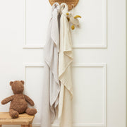 Meyco Baby Muslin Swaddle Blankets – Soft Sand/Greige – additional product detail or lifestyle view
