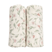 Meyco Baby Muslin Swaddle Blankets – Flower Multicolour – additional product detail or lifestyle view