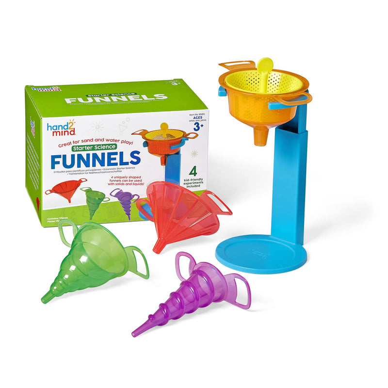 hand2mind Starter Science Funnels Set with funnels and adjustable stand