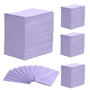 Medicom SafeBasics 8280 lavender dental bibs shown stacked and fanned; case of 500