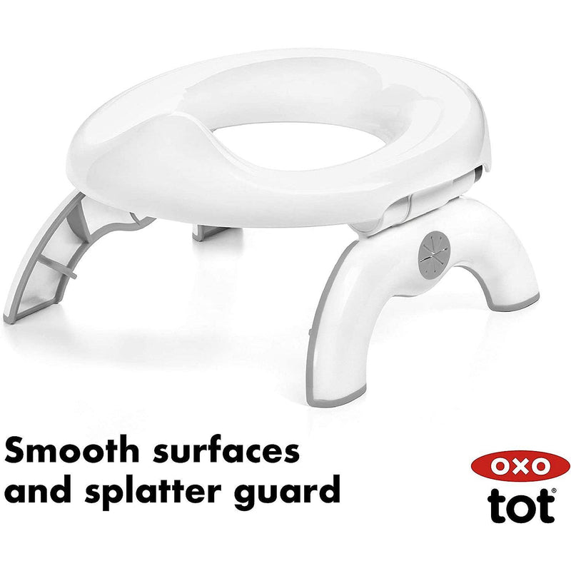 OXO Tot On-the-Go Potty in grey with travel bag