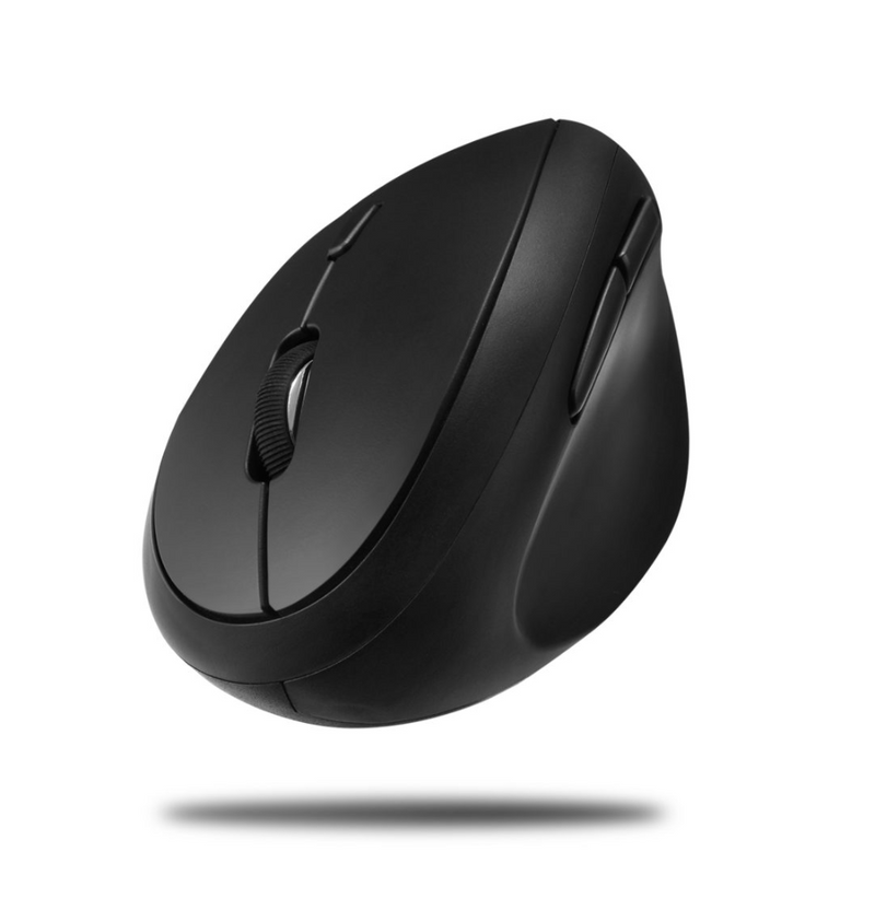 Adesso V10 Mini Wireless Vertical Ergonomic Mouse in black
