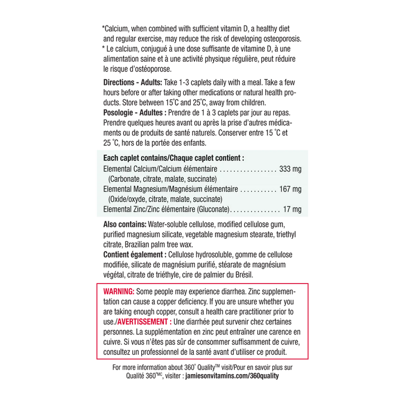 Jamieson - Calcium Magnesium Zinc 100's+100's Free
