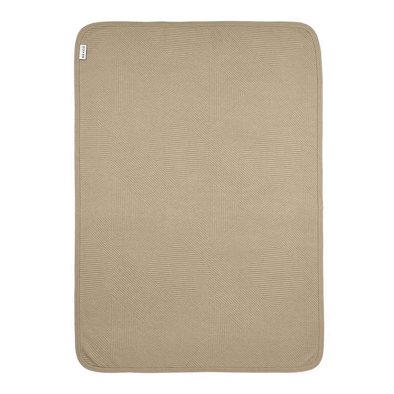Meyco Baby Pure Knitted Baby Blanket – Taupe – additional product detail or lifestyle view