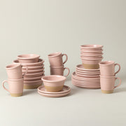 Scotia - Light Pink 30-piece Dinnerware Set with Mug
