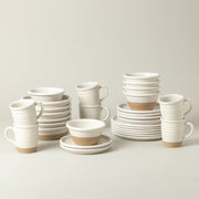 Scotia - Vanilla Beige 30-piece Dinnerware Set with Mug