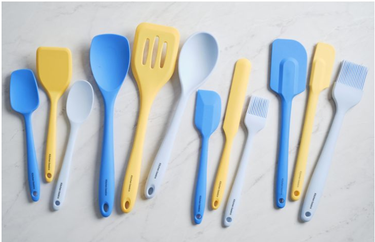 KITCHEN BASICS - Spatula Set 3/ST Spatula, Half-Spatula, Brush