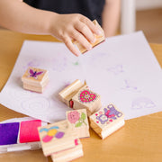 Melissa & Doug - Wooden Stamp Set - Friendship - in use during play