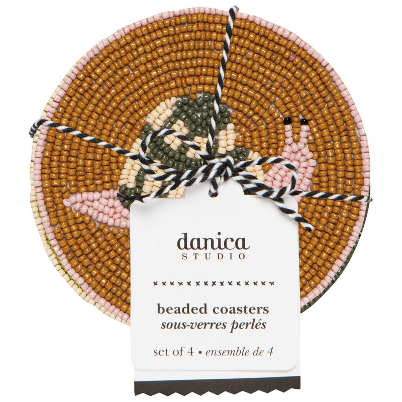 Danica Studio - Gardenland Snails Beaded Coasters Set of 4