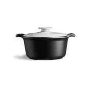 Emile Henry Sublime+ Round Casserole 3L Ardoise et Blanc