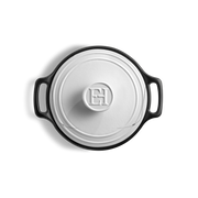 Emile Henry Sublime+ Round Casserole 3L Ardoise et Blanc
