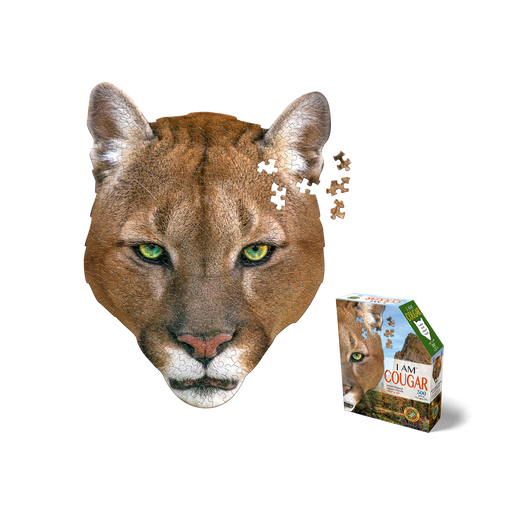 Madd Capp Puzzles – I Am Cougar Jigsaw Puzzle | 300 Pieces – puzzle and packaging