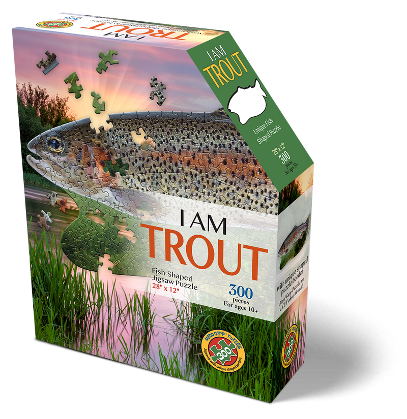 Madd Capp Puzzles – I Am Trout Jigsaw Puzzle | 300 Pieces – front of packaging