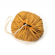 ORGANIC : MUSTARD GRID - 140 CM