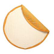 ORGANIC : MUSTARD GRID - 140 CM