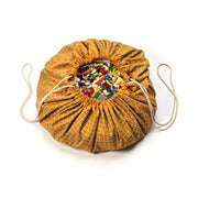 ORGANIC : MUSTARD GRID - 140 CM