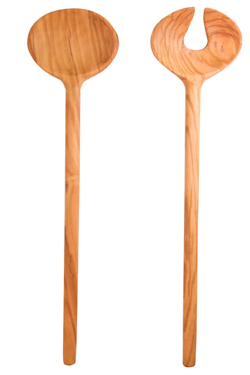 David Shaw Scandi olive wood salad servers, set of 2