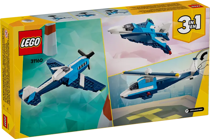 LEGO - 31160 - CREATOR - Plane/Shuttle/Helicopter - 178pcs