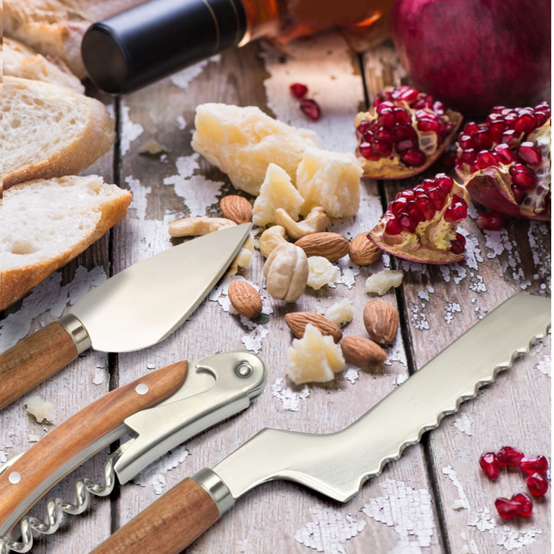 Natural Living - 3-piece Wine & Cheese Tool Set