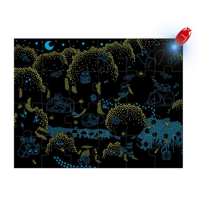 Janod - Magic Forest Puzzle with Lamp - 24 Pieces
