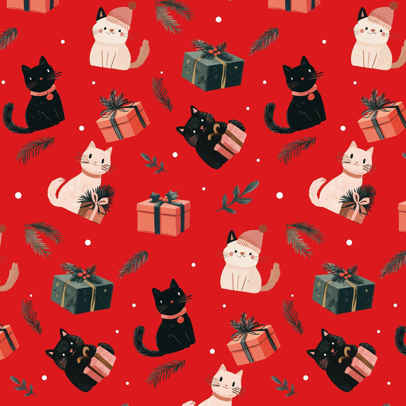 REAM: XMAS WRAPPING- KITTY CATS