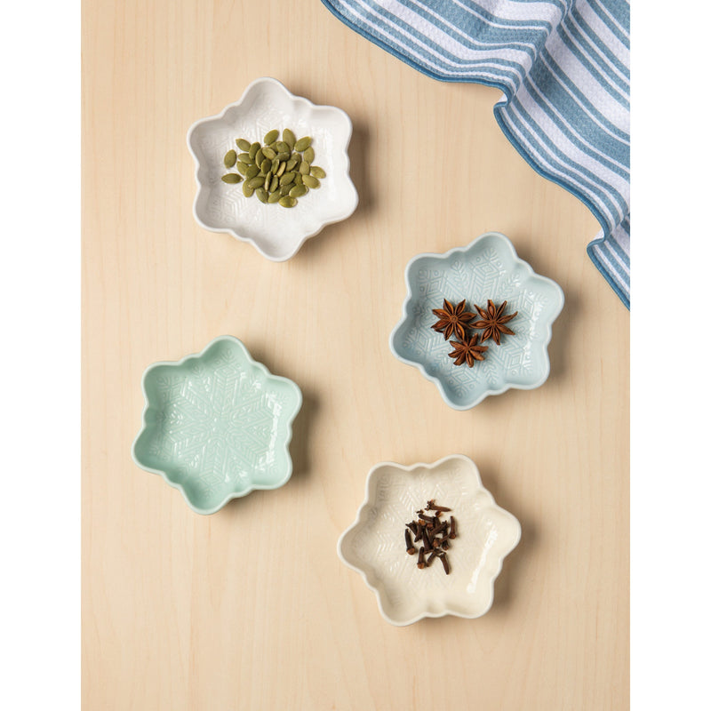 Danica - Snowflakes Dipping Dishes Set of 4 - lifestyle
