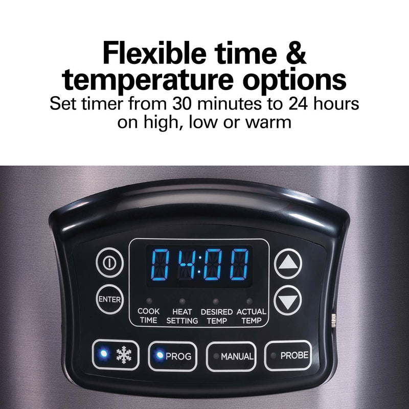 Hamilton Beach Programmable Defrost Slow Cooker 33768G, 6 qt.