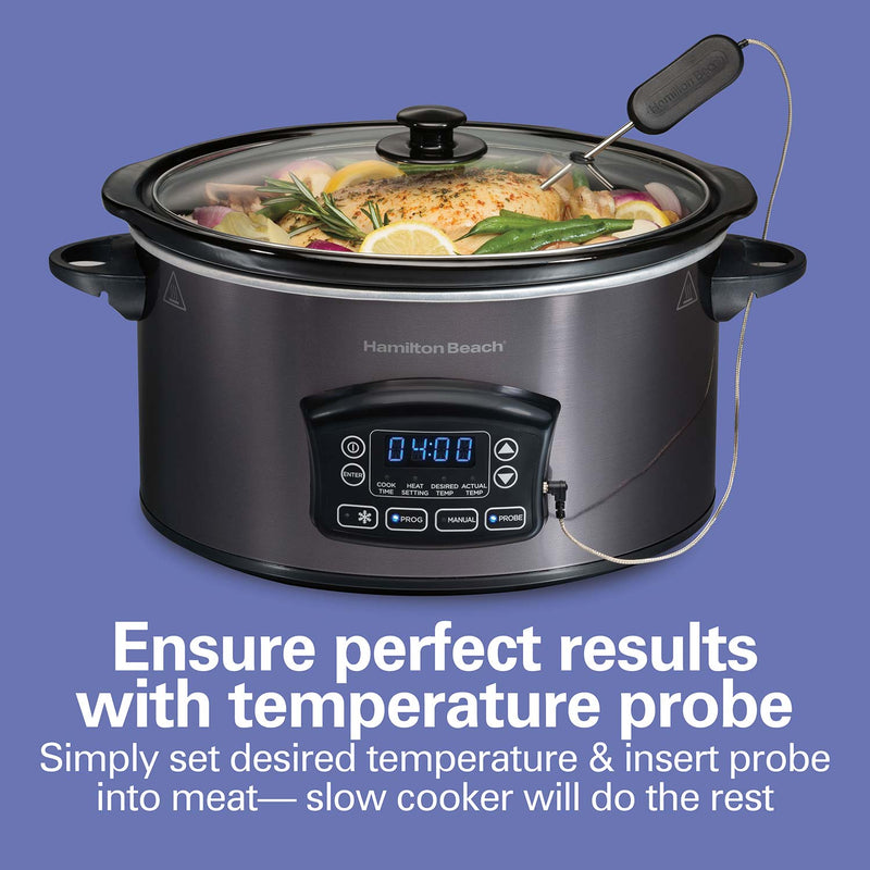 Hamilton Beach Programmable Defrost Slow Cooker 33768G, 6 qt.