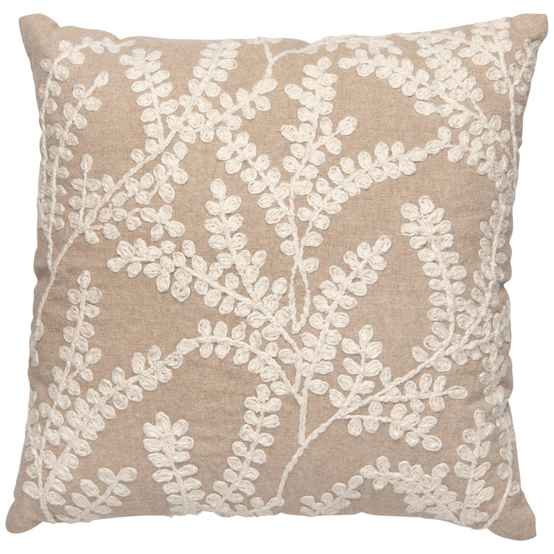 Danica Heirloom - Branch Embroidered Pillow | 18 x 18 in / 45.7 x 45.7 cm