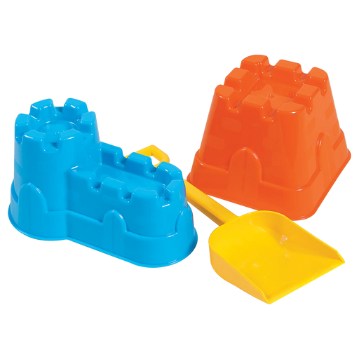CASTLE MOLDS FOR SAND AND MINI SHOVEL KIT - 3pcs