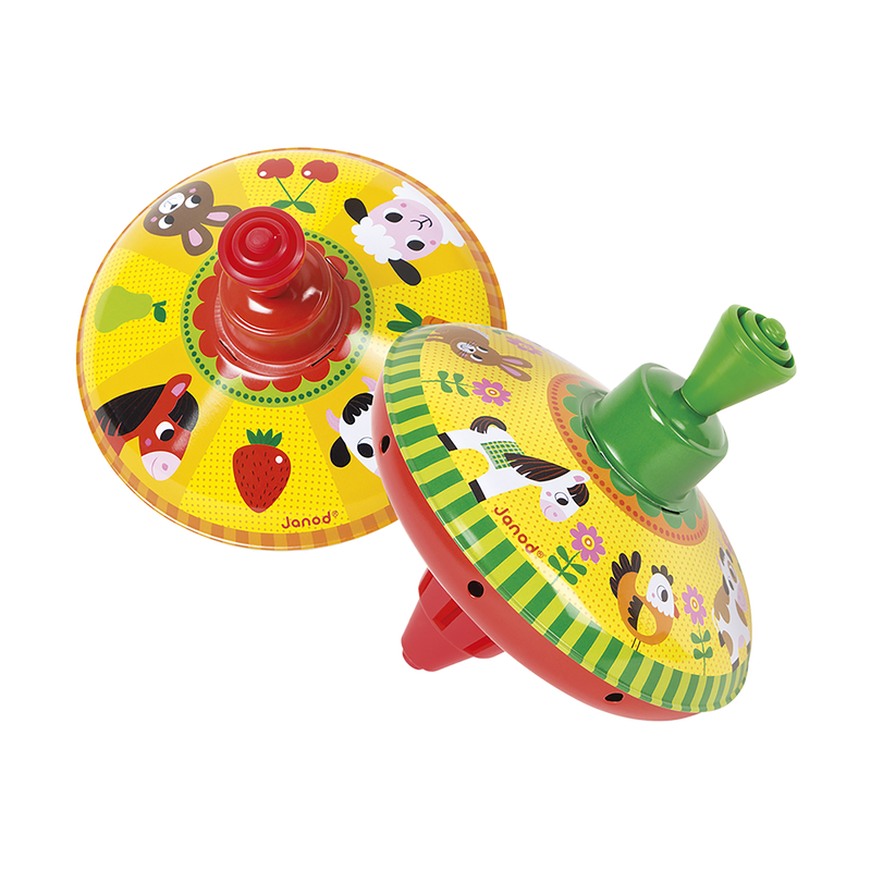 METAL SPINNING TOP - FARM / ASST. 12/2 STYLES