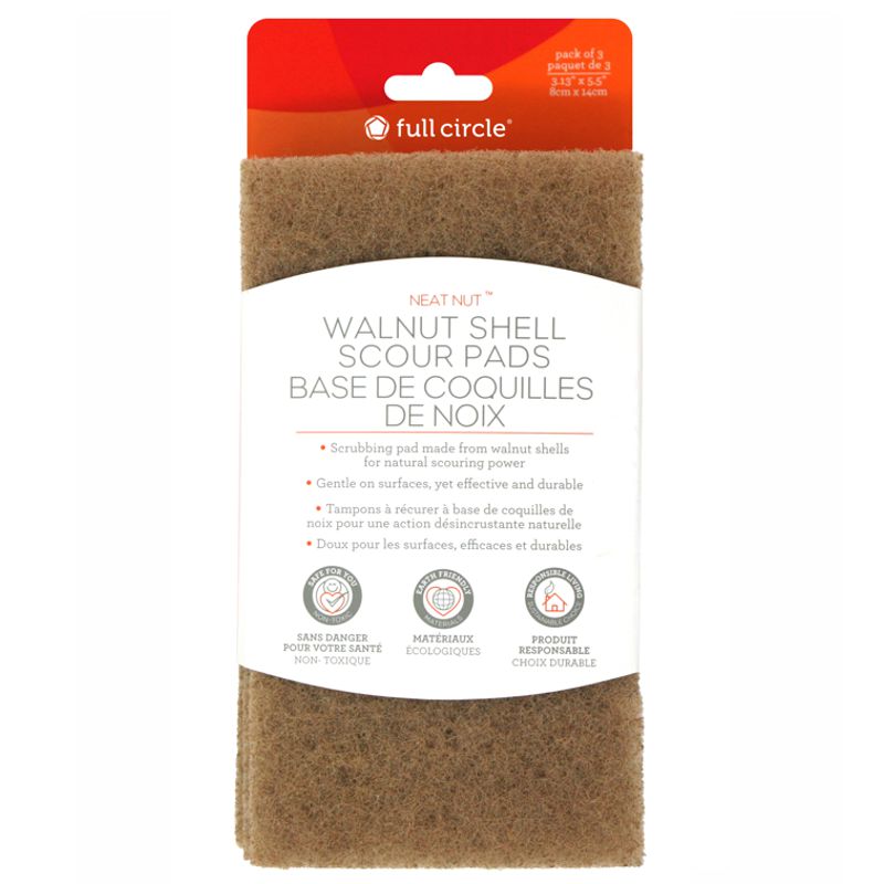 Full Circle - NEAT NUT™ Walnut Shell Scour Pads - Made in CANADA