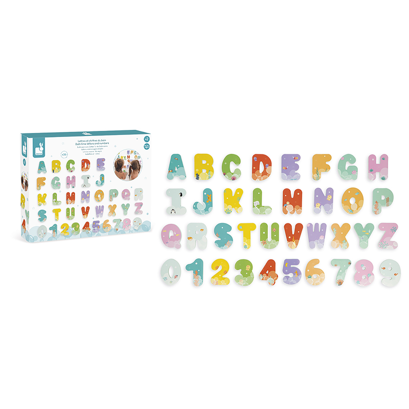 BATH TIME LETTERS AND NUMBERS