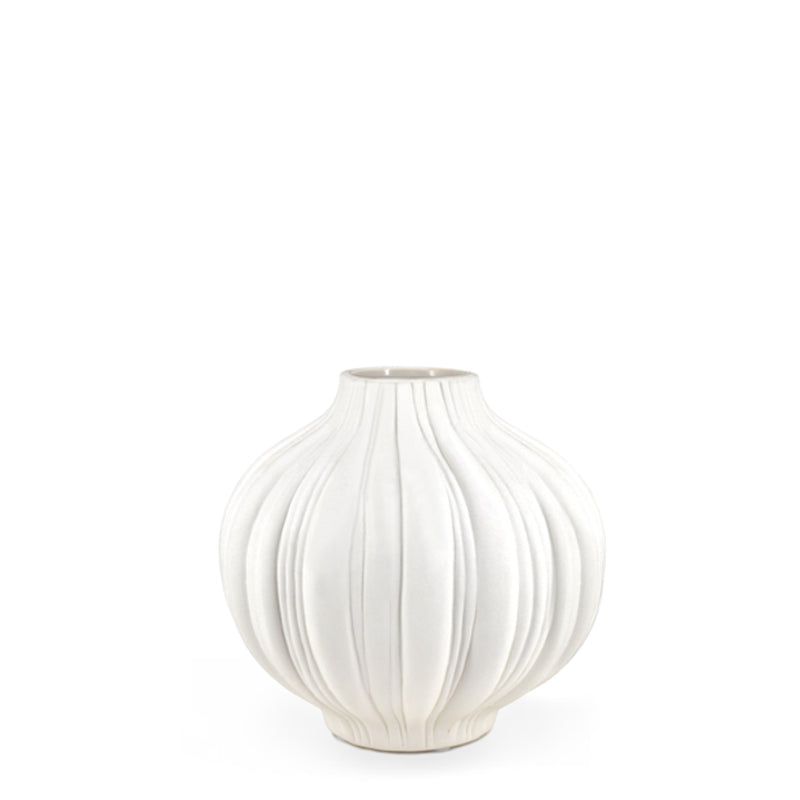 Natural Living - Allium - Round Vase - Cream — empty round Allium vase.