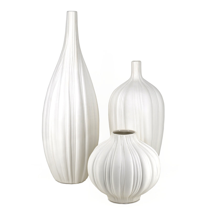 Natural Living - Allium - Round Vase - Cream — Allium collection styling; other pieces sold separately.