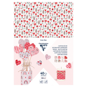 Clairefontaine decorative cardstock – Love 40-sheet pack