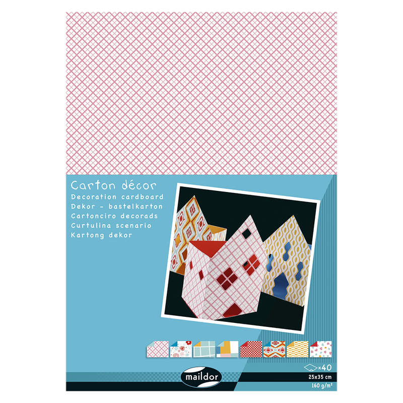 Clairefontaine decorative cardstock – Geometric Pattern 40-sheet pack