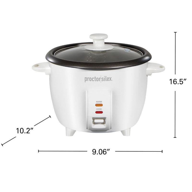 Proctor Silex Rice Cooker & Food Steamer 37533G, 10 Cups Cooked