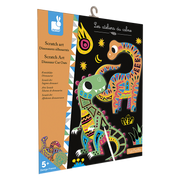 SCRATCH ART DINOSAUR CUT OUTS - 5 CARDS