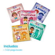 hand2mind Feelings Family Book Set - Loved, Excited, Nervous, Lonely & Frustrated - image 9