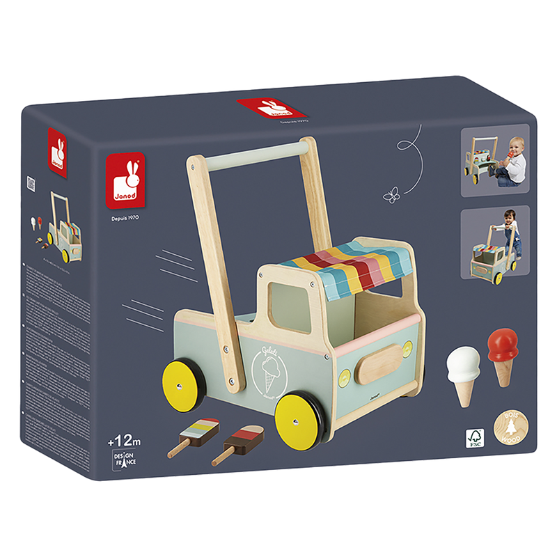 ICE CREAM CART PUSH-ALONG TROLLEY