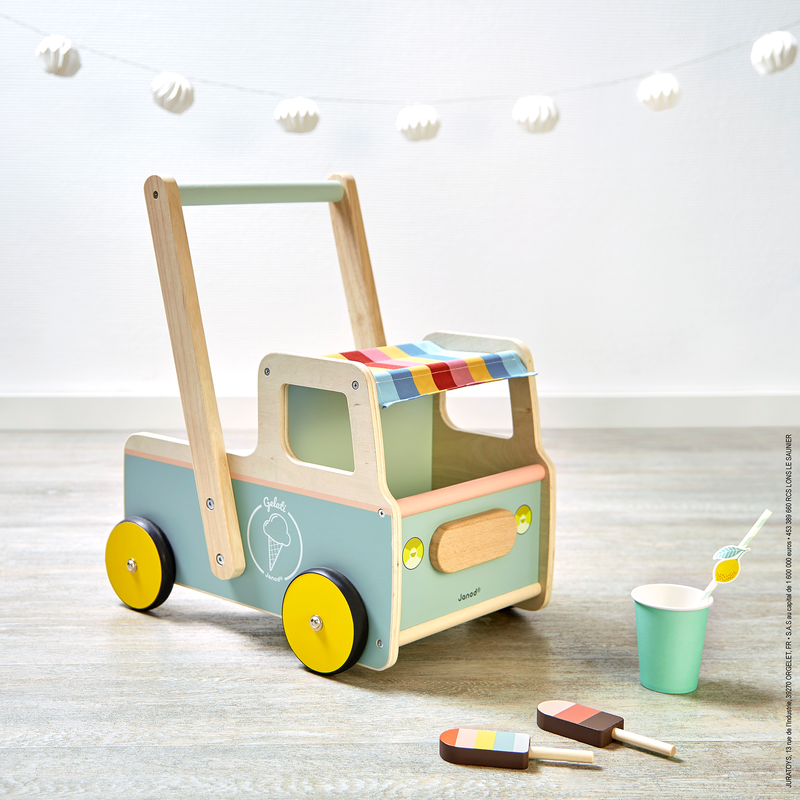 ICE CREAM CART PUSH-ALONG TROLLEY
