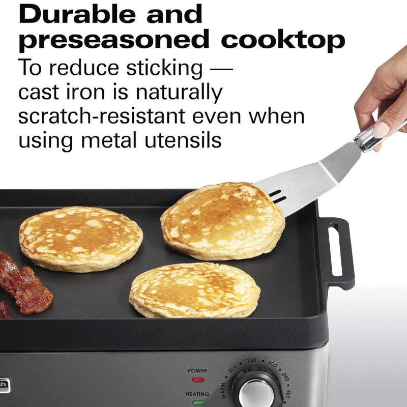 Hamilton Beach Professional 38560 Cast Iron Grill & Griddle — Refurbished