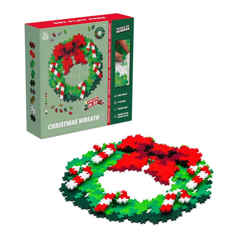 PUZZLE BY NUMBER - CHRISTMAS WREATH - 500pcs