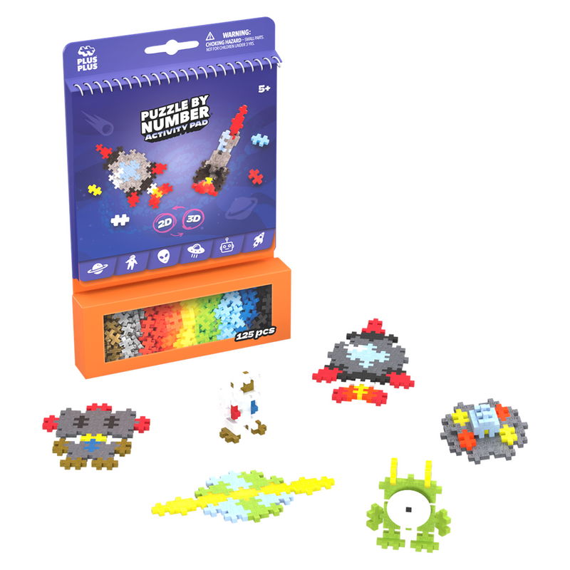 PUZZLE BY NUMBER - ACTIVITY PAD - SPACE -125pcs