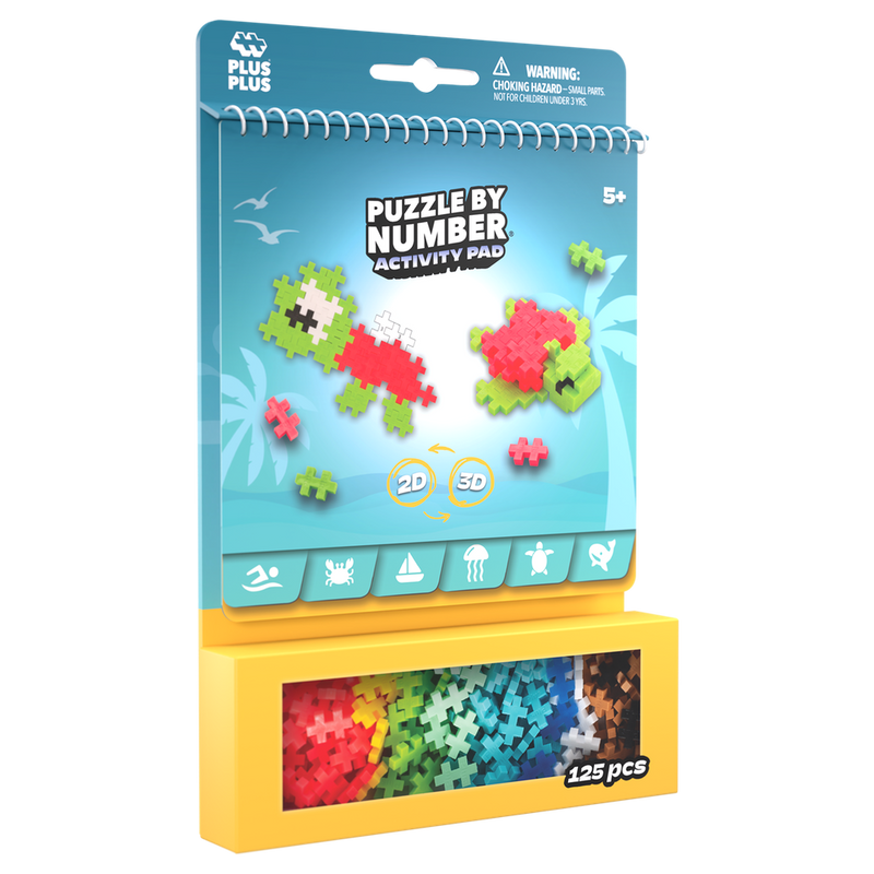 PUZZLE BY NUMBER - ACTIVITY PAD - OCEAN - 125pcs