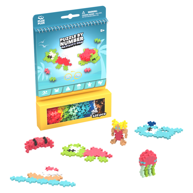 PUZZLE BY NUMBER - ACTIVITY PAD - OCEAN - 125pcs