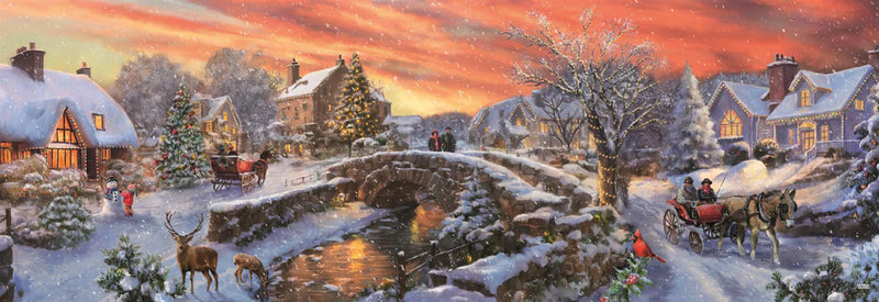 Clementoni - PZ1000: PANORAMA - CHRISTMAS OVER THE BRIDGE
