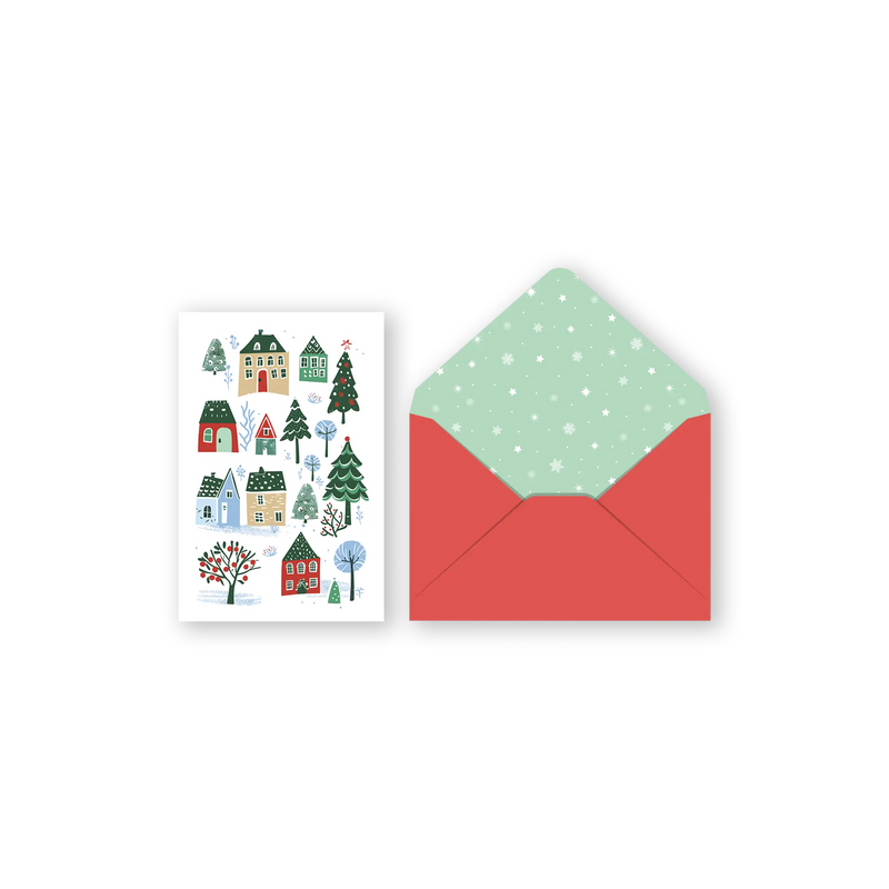 CARTE NOËL MINI IDV./ VILLAGE