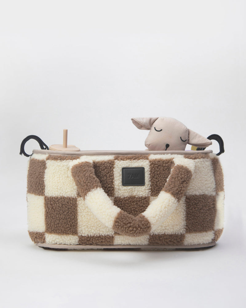 7AM Enfant - Romy Stroller Organizer - Checker Berber